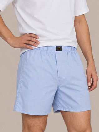Steppin''Out Boxer Shorts – Blue Oxford