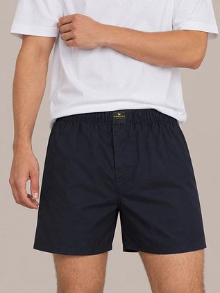 Steppin''Out Boxer Shorts – Navy Poplin