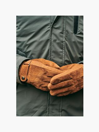 Suitable Suede Gloves Camel