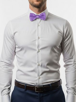 Suitable Satin Bow Tie Purple