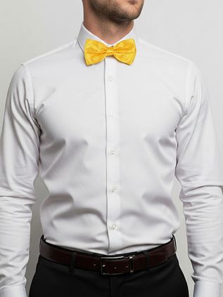 Suitable Satin Bow Tie Yellow