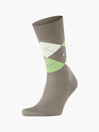 Burlington Manchester Socks Checkered Greige 4186