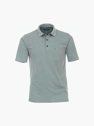 CASAMODA Polo Shirt Stretch Melange Light Green