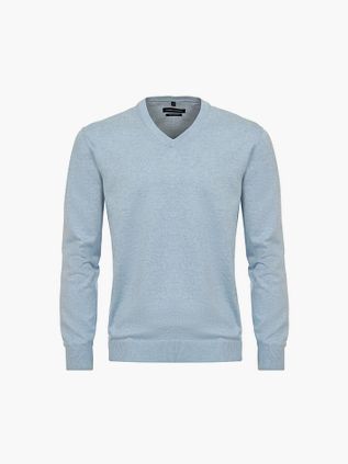 CASAMODA Pullover V-Ausschnitt Hellblau
