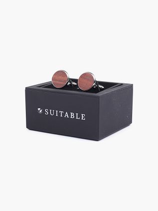 Cufflinks Rose Wood Silver