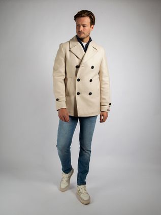 Suitable Coat Caban Wool Blend Ecru