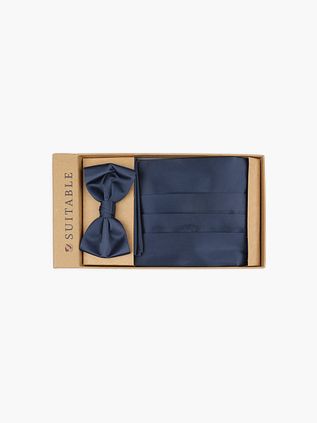 Suitable Cumberband Strik Pochet Set Navy