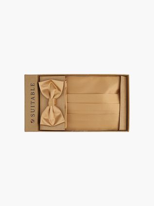 Suitable Cumberband Strik Pochet Set Goud