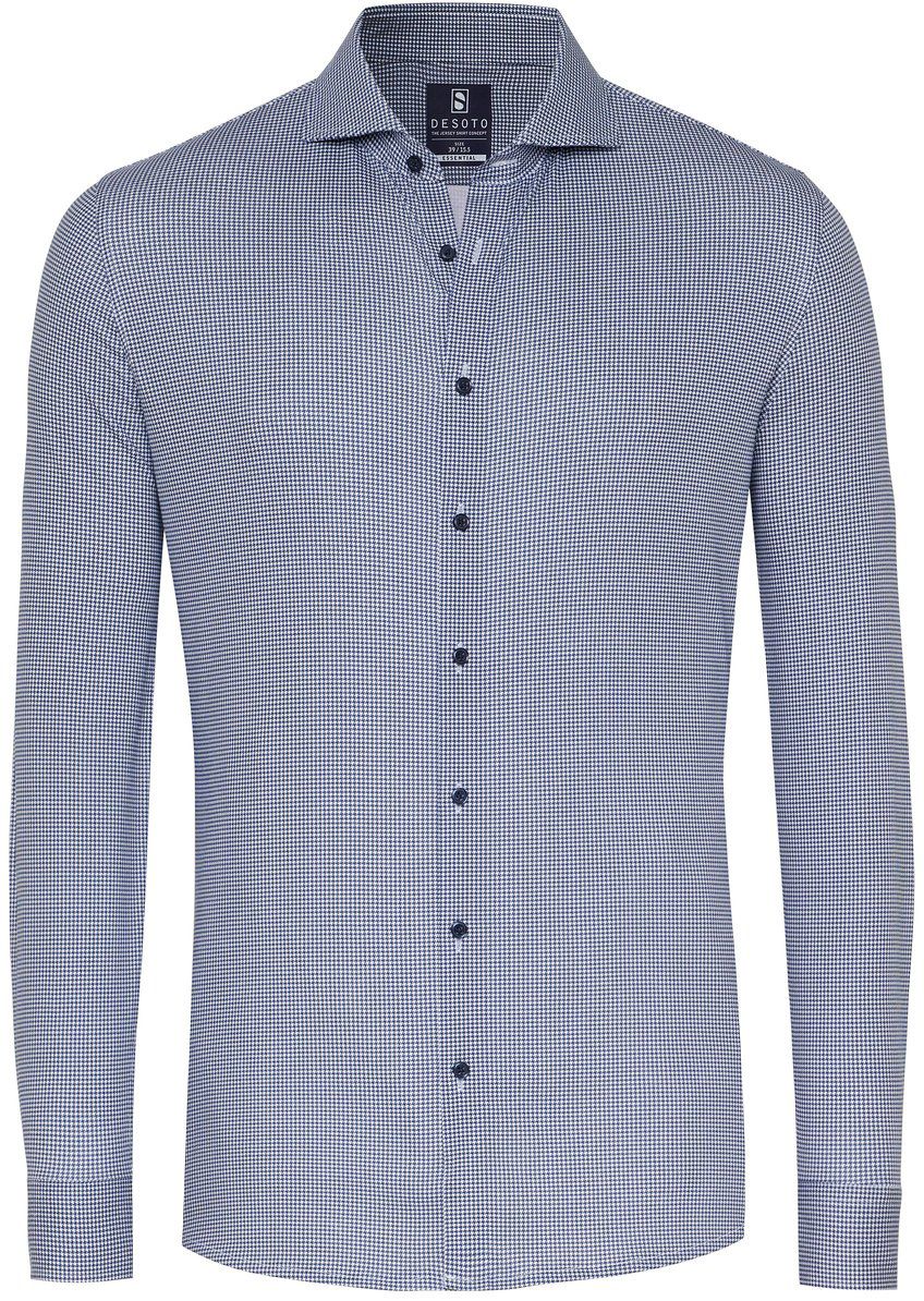 Camisa Essential Hai Piqué Pied De Poule azul