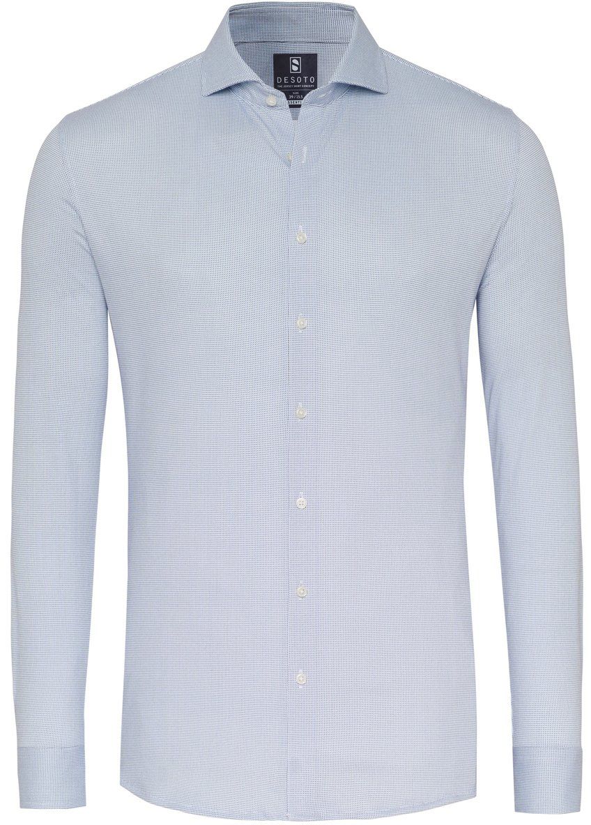 Essential Overhemd Hai Piqué Dots Blauw