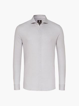 Desoto Essential Shirt Hai Piqué Pied De Poule Beige