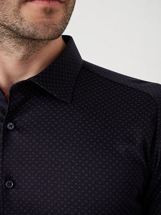 Desoto Shirt Print Wings Navy