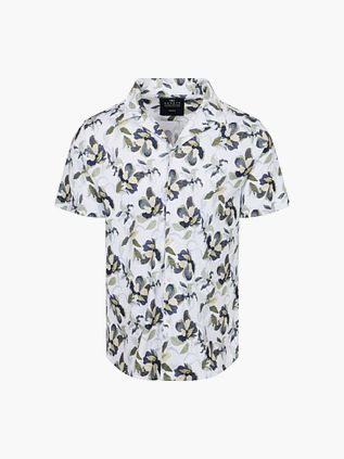 Desoto Short Sleeve Hemd Festival Weiß Grün
