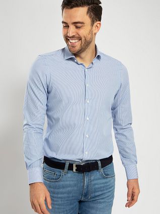 Suitable Shirt Stripes Blue