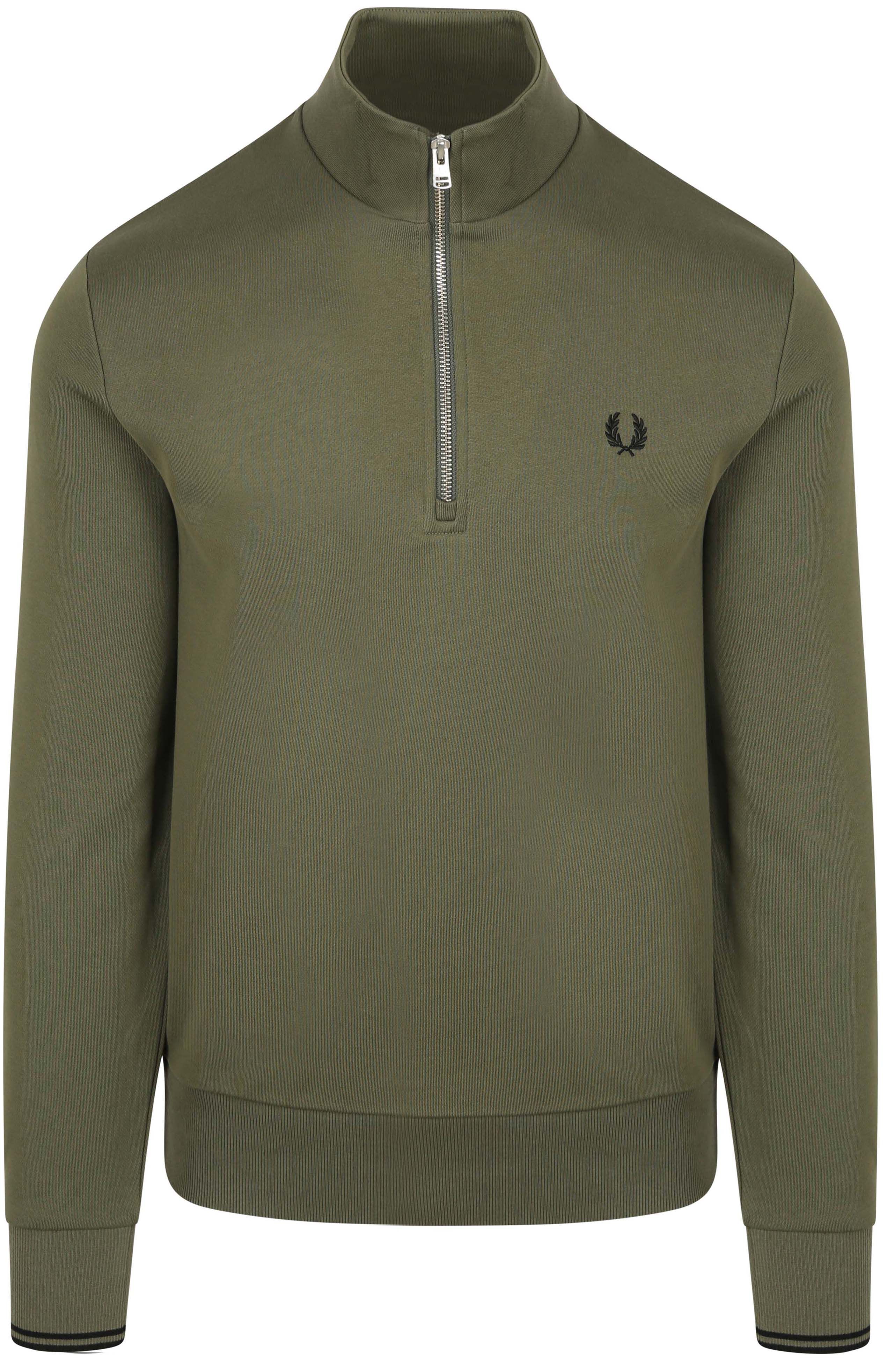 Fred Perry Half Zip Pullover Dark Green Z50 Product