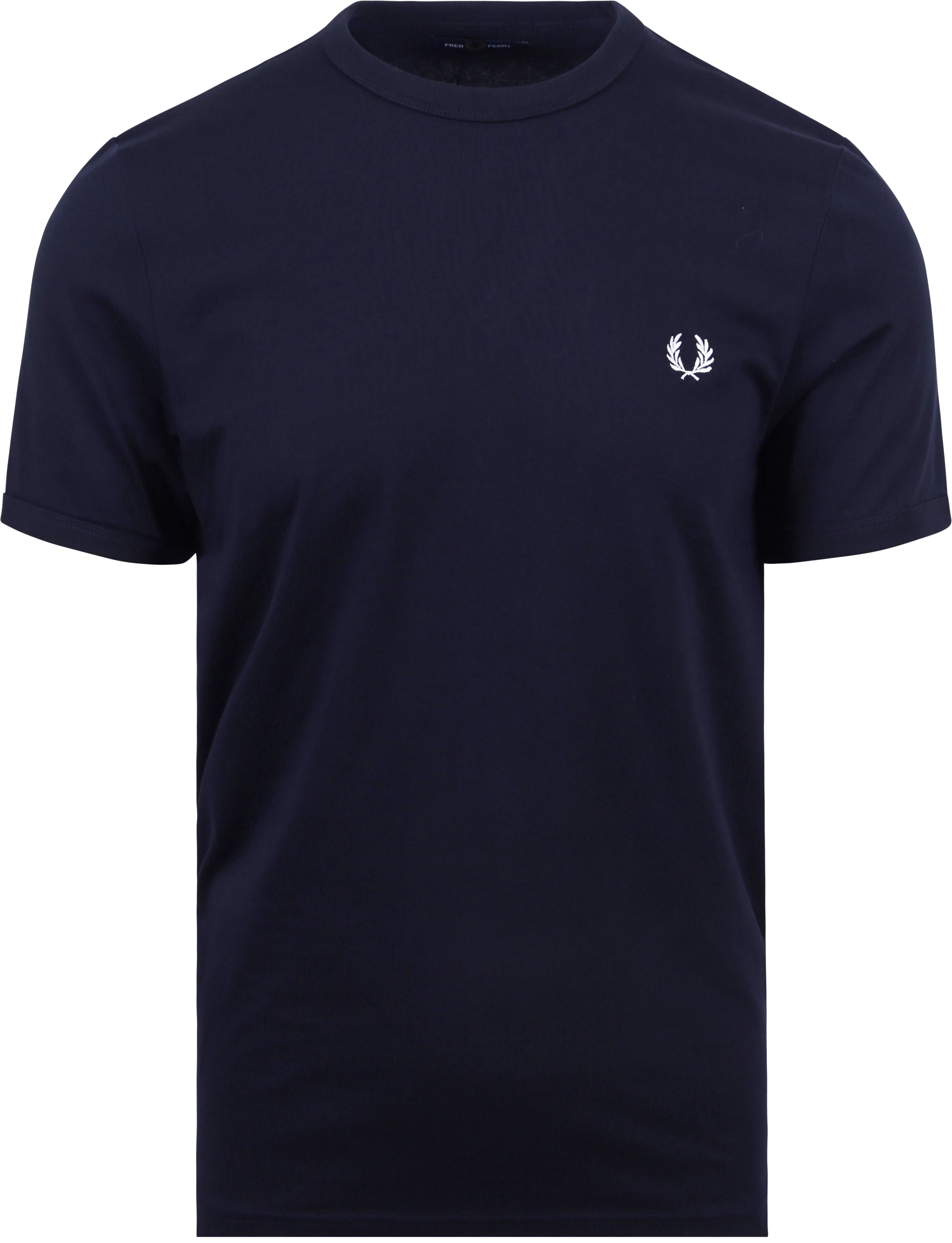 Ringer T-Shirt granatowy