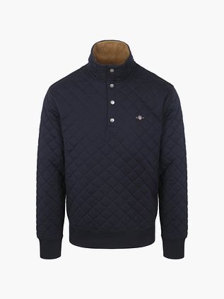 Gant Quilted Mocker Pullover Navy