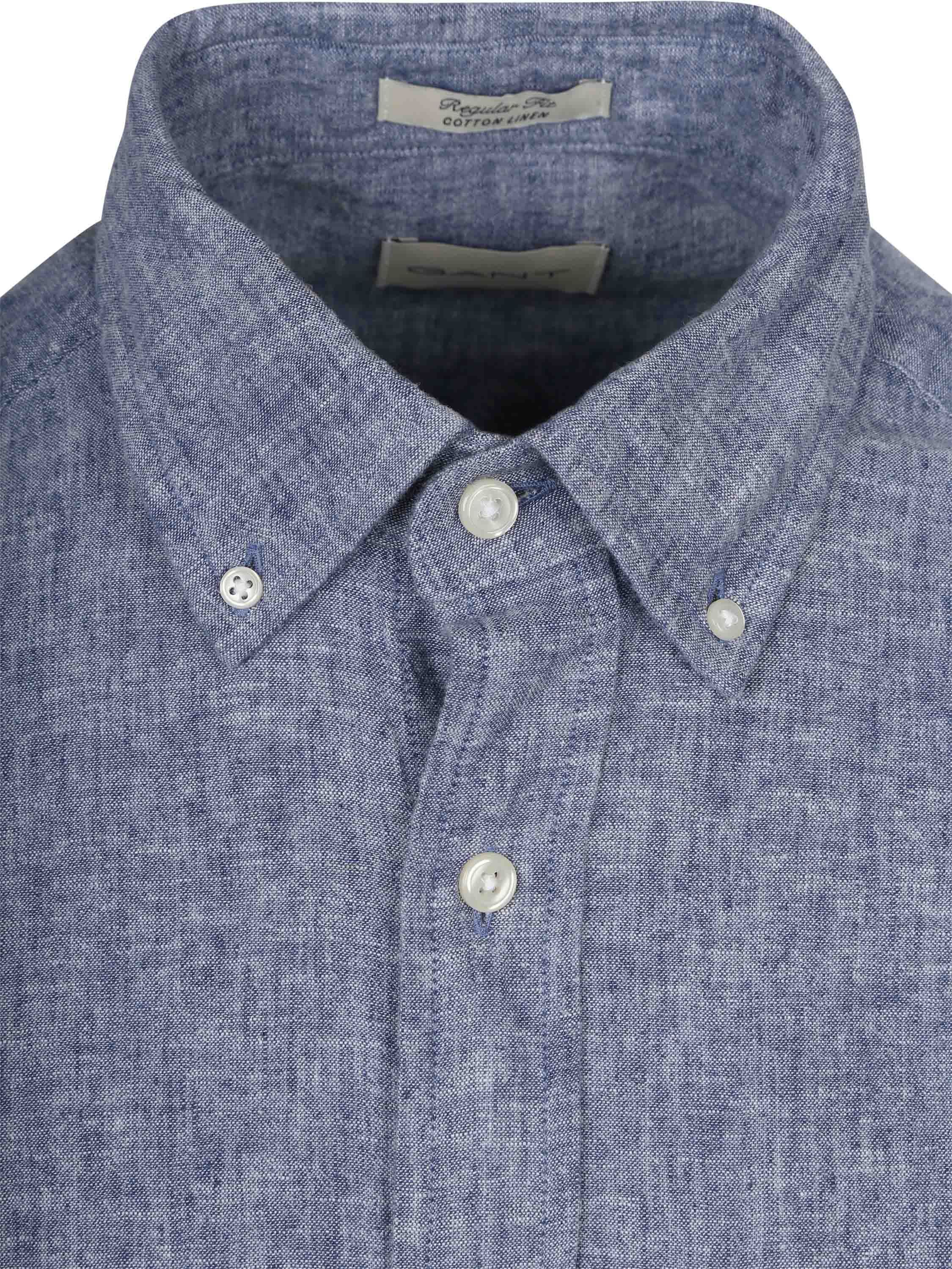 Gant Shirt Cotton Linen Blue  Product