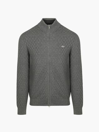 Gant Vest Texture Grijs