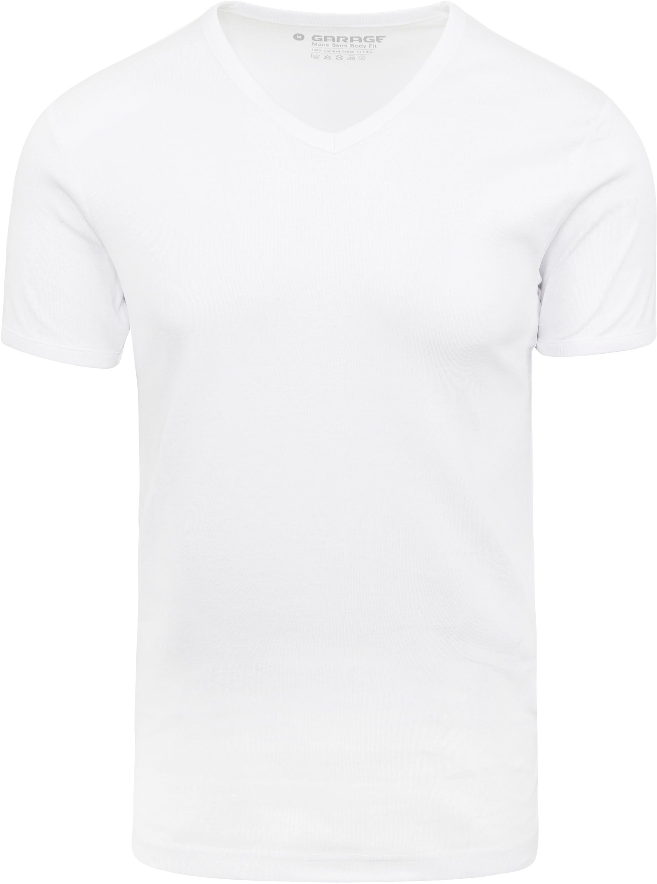 Basic biały T-Shirt z dekoltem V