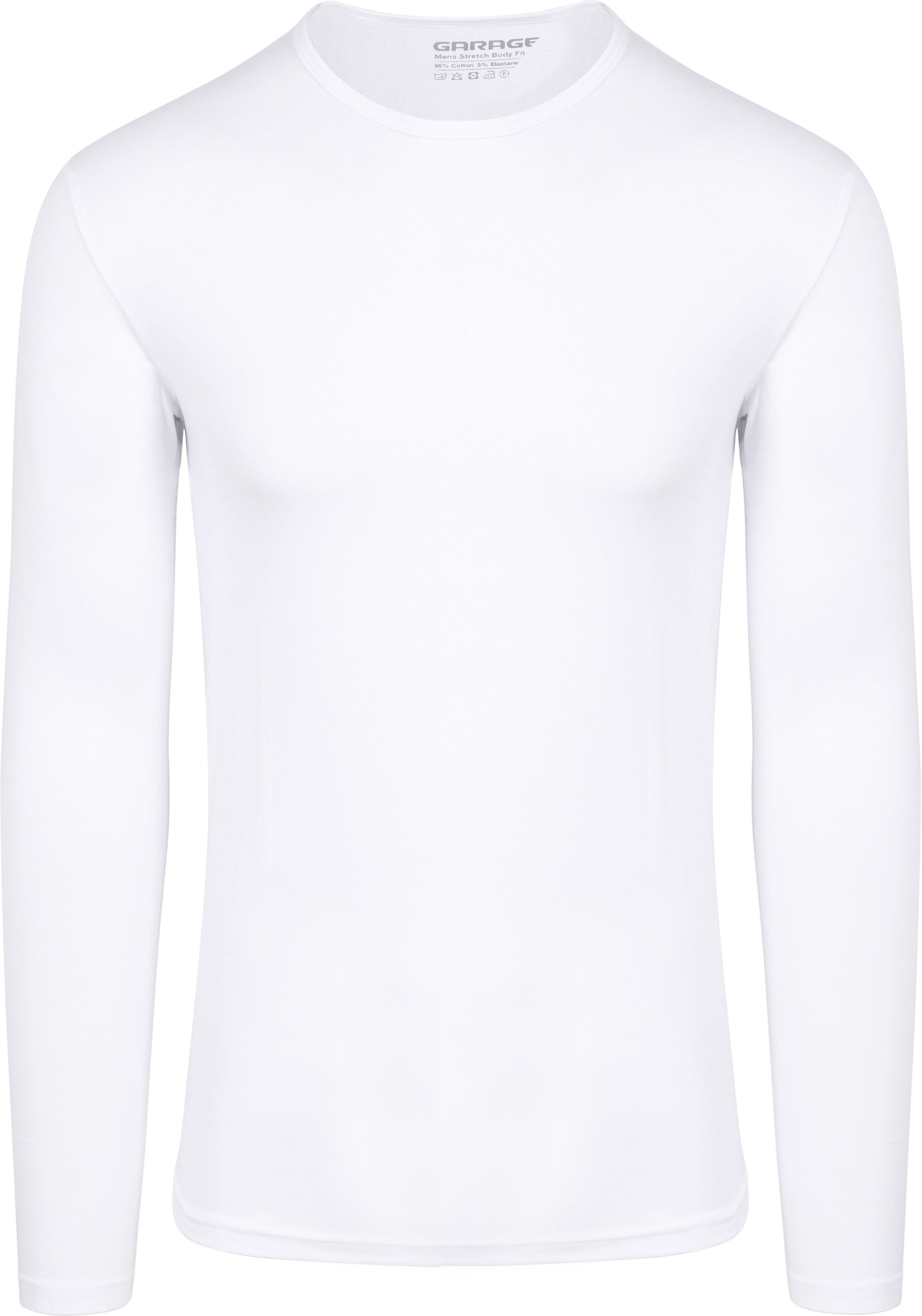 Basic T-Shirt a maniche lunghe stretch bianco