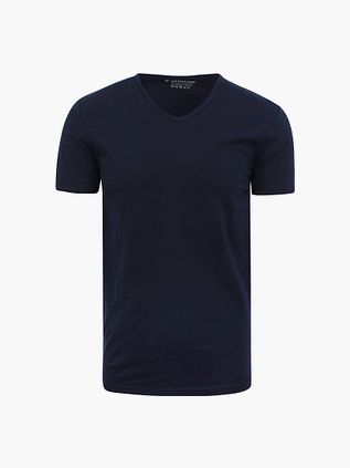 Garage Stretch Basic Dark Blue V-Neck