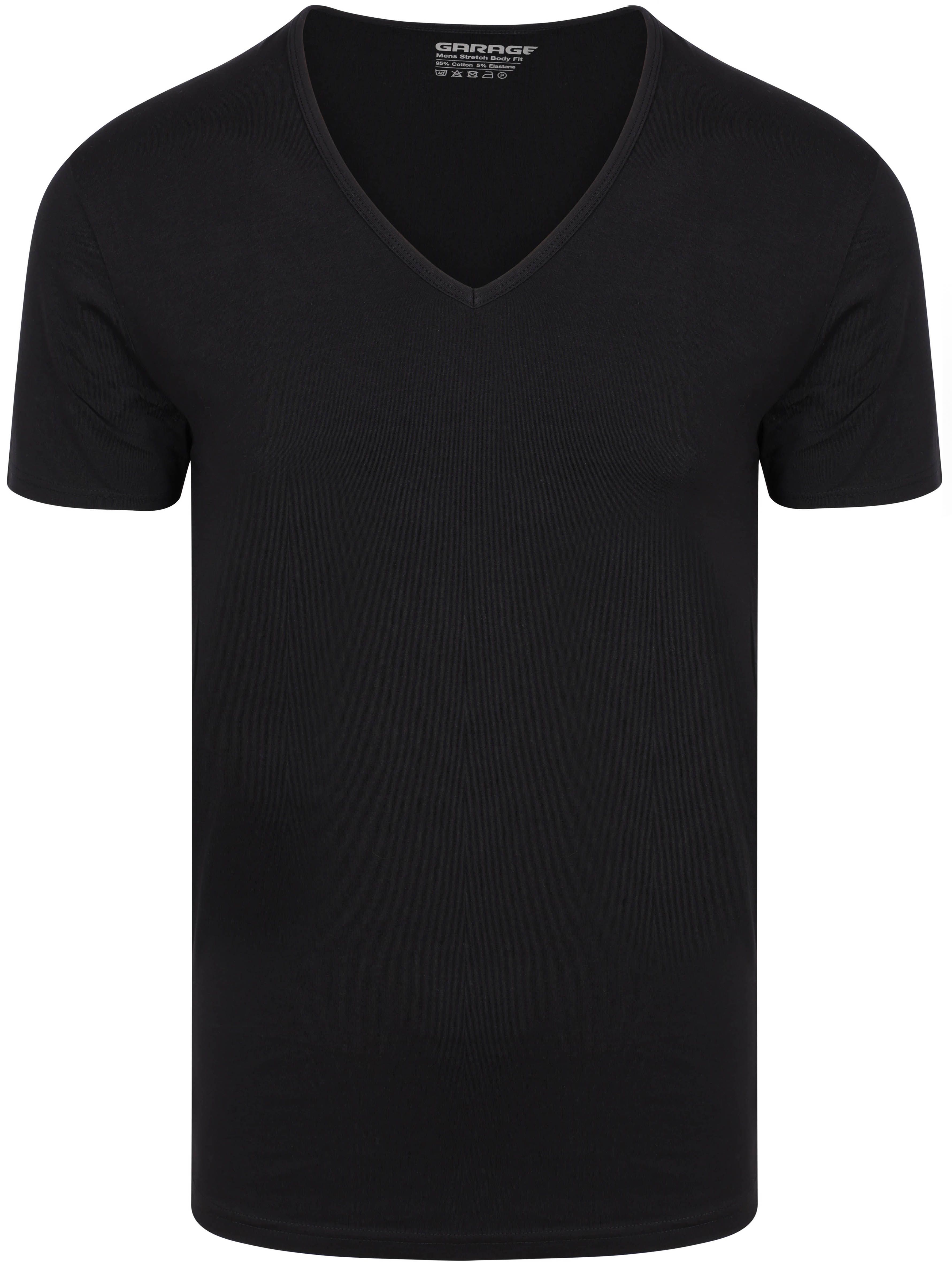Stretch Basic negro con escote en V profundo