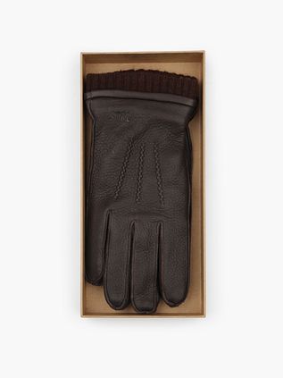 Suitable Gloves Leather Brown