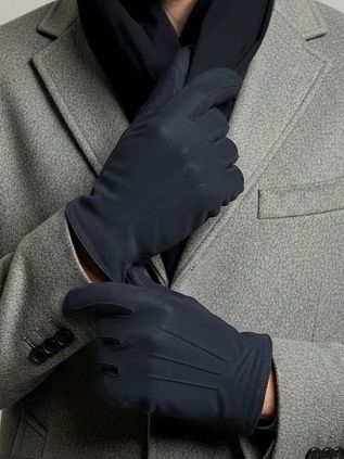 Suitable Suede Gloves Navy