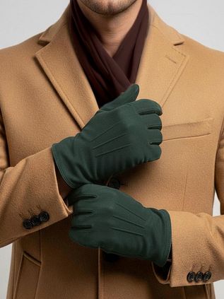 Suitable Suede Gloves Dark Green