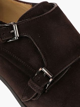 Giorgio Amalfi Shoe Monk Strap Brown Suede