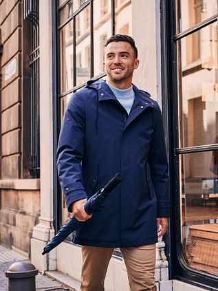 Suitable Jack Hood Tech Navy