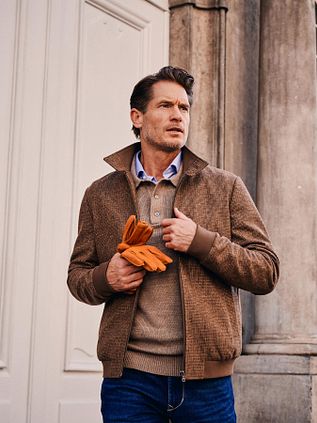 Steppin' Out Herritage Jacket Wool Blend Pepita Brown