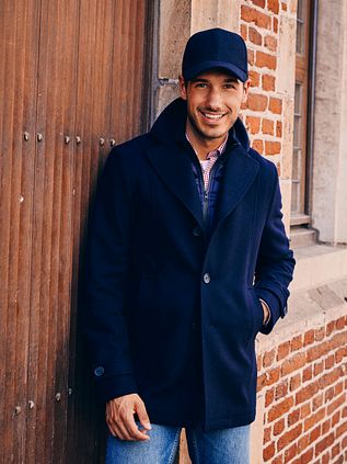 Steppin' Out Caban Coat Wool Navy