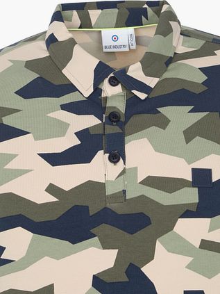 Blue Industry Polo Shirt Army Multicolour
