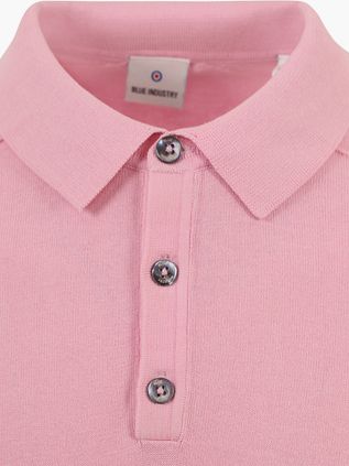 Blue Industry Knitted Polo Shirt Pink