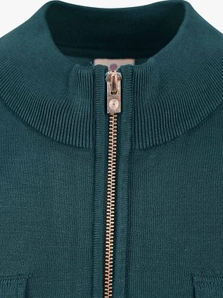 Blue Industry Strickjacke Brusttasche Dunkelgrün
