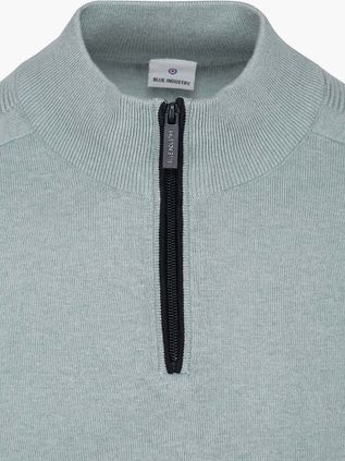 Blue Industry Half Zip Pullover Hellgrün