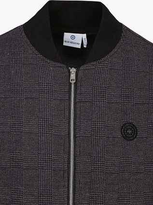Blaue Industrie Strickjacke Grau Marine