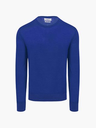 KING Essentials The John Pullover Merino Royal Blau