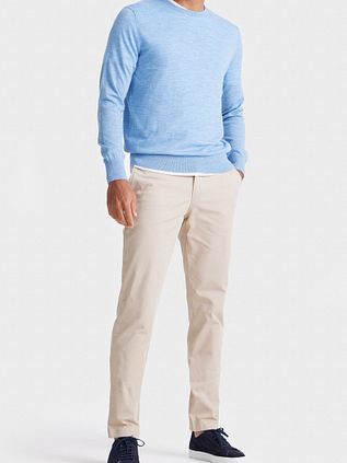 King Essentials The John Pullover Merino Light Blue