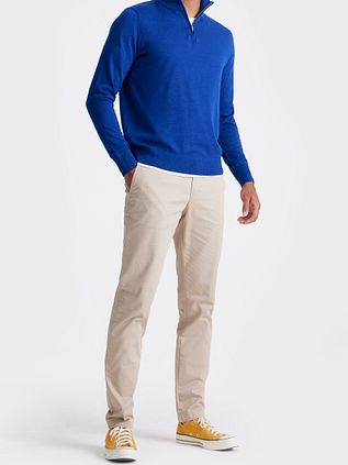 King Essentials "Michael" Half-Zip Genser Merino Kongeblå