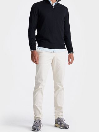 King Essentials "Michael" Half-Zip Genser Merino Svart