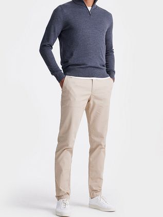 King Essentials "Michael" Half-Zip Genser Merino Antrasitt