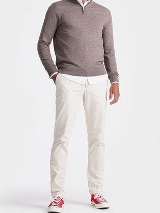 King Essentials "Michael" Half-Zip Genser Merino Brun