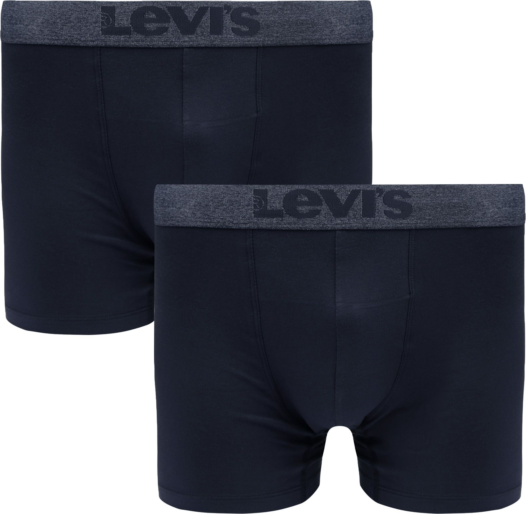 Brief Boxershorts 2-Pack Navy Melange