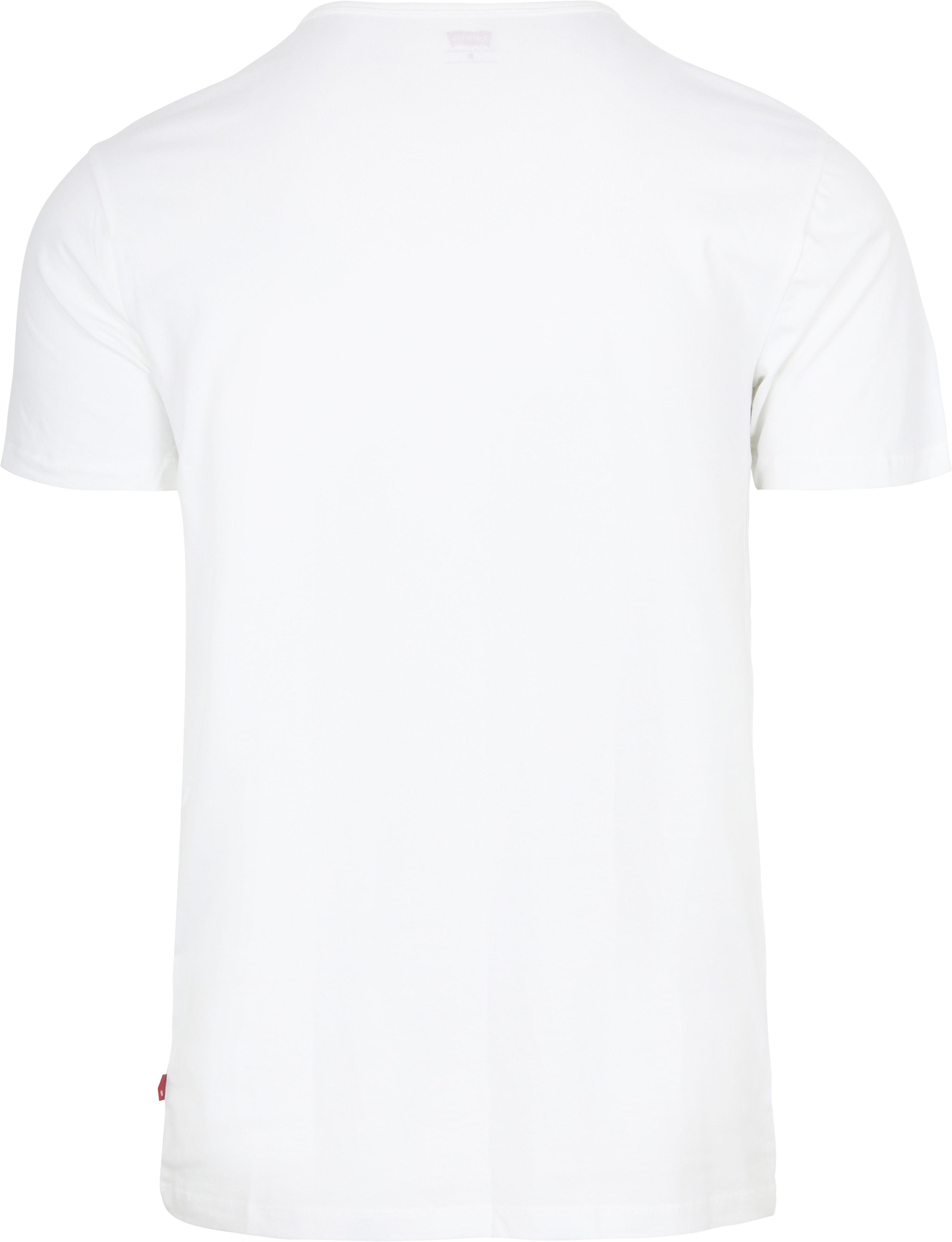 Levi's T-shirt Col Rond Blanc Lot de 2 Product / Achterkant