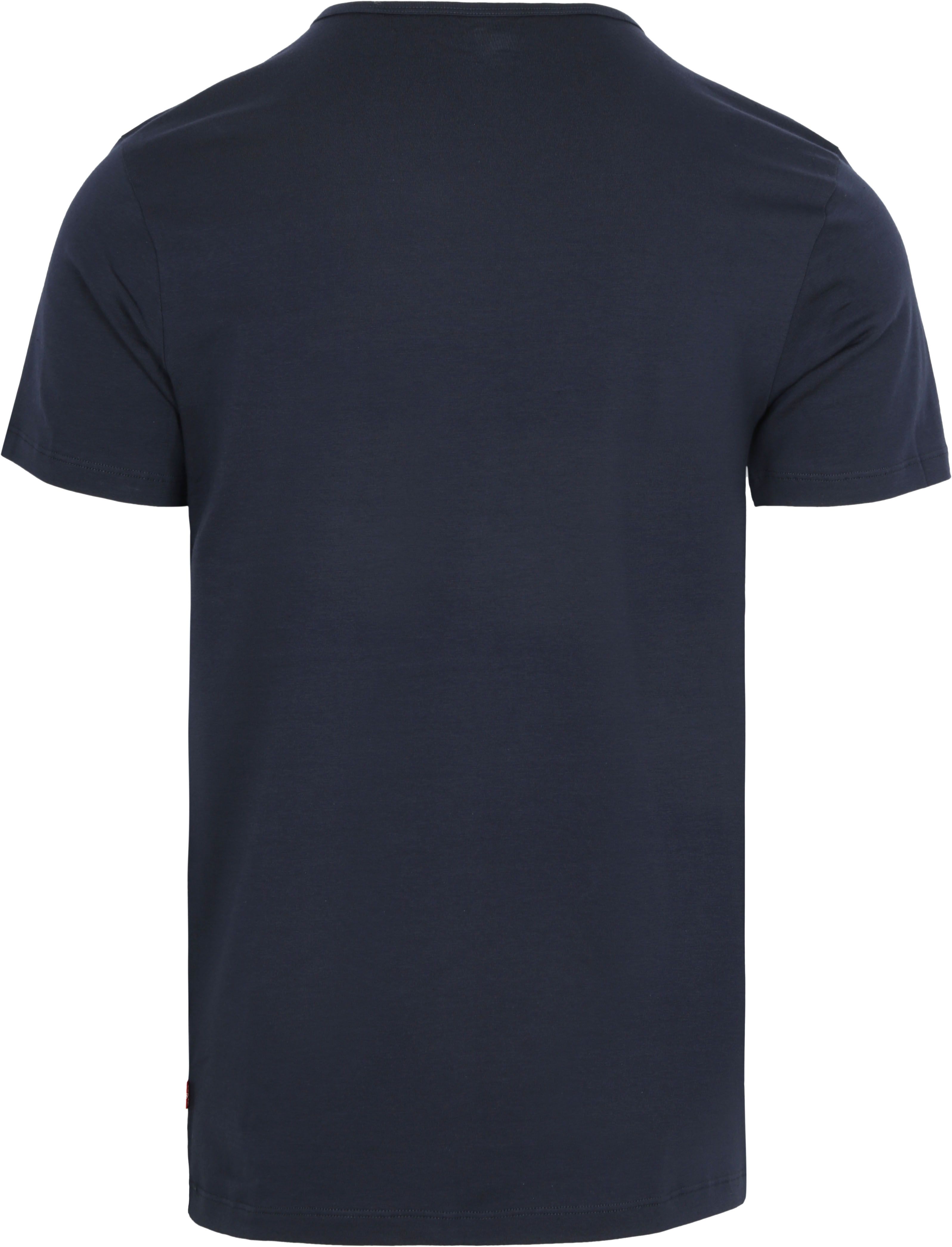 Levi's T-shirt Col Rond Marine-Gris Lot de 2 Product / Achterkant