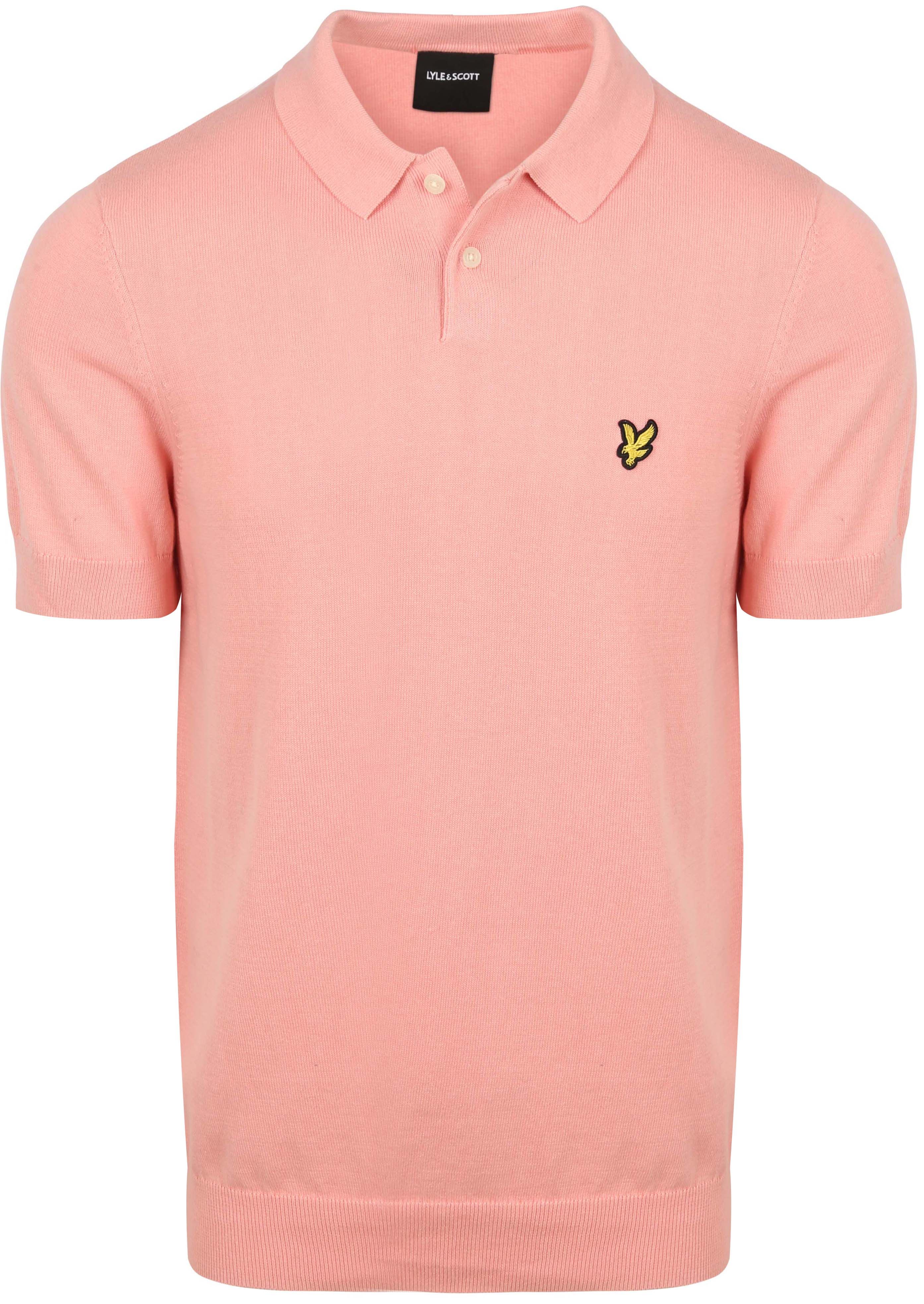 Lyle & Scott Knitted Polo Shirt Grapefruit Pink Product