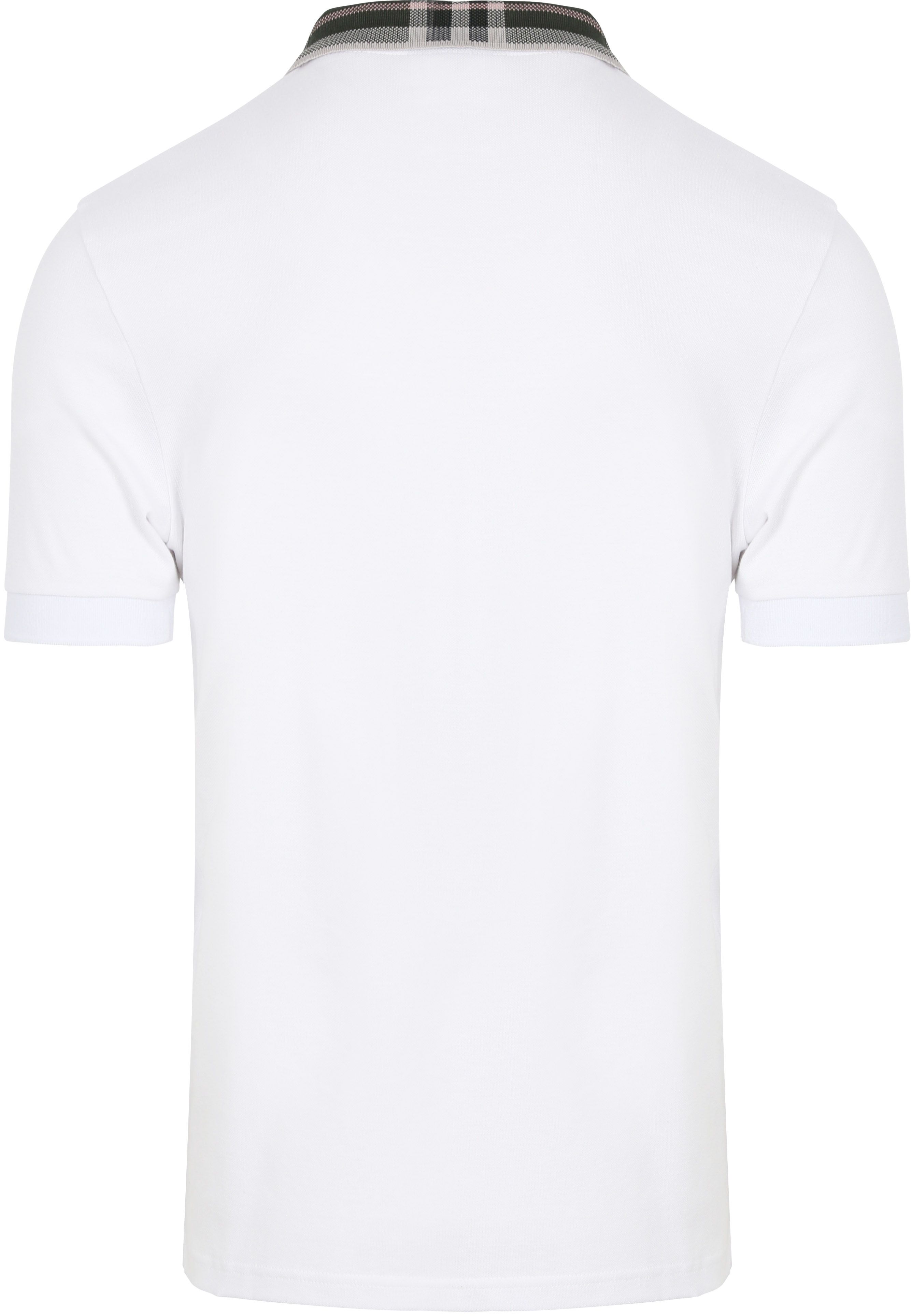 Lyle and Scott Poloshirt Tartan Collar White Product / Achterkant